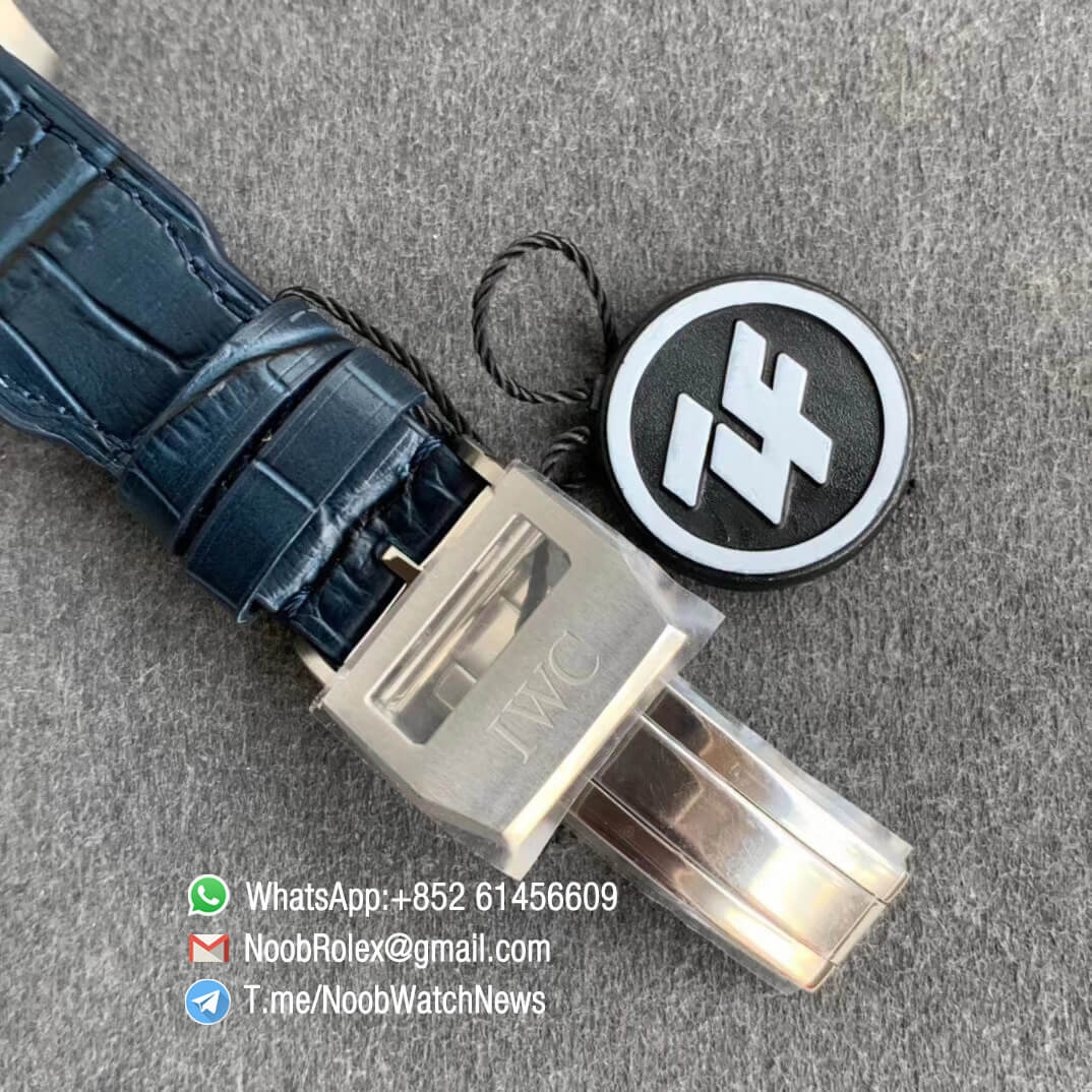 IWC Big Pilot IW501008 Boutique London Limited Edition Steel Case Blue Dial on Blue Leather Strap A52010 ZF High Quality Repwatch 06