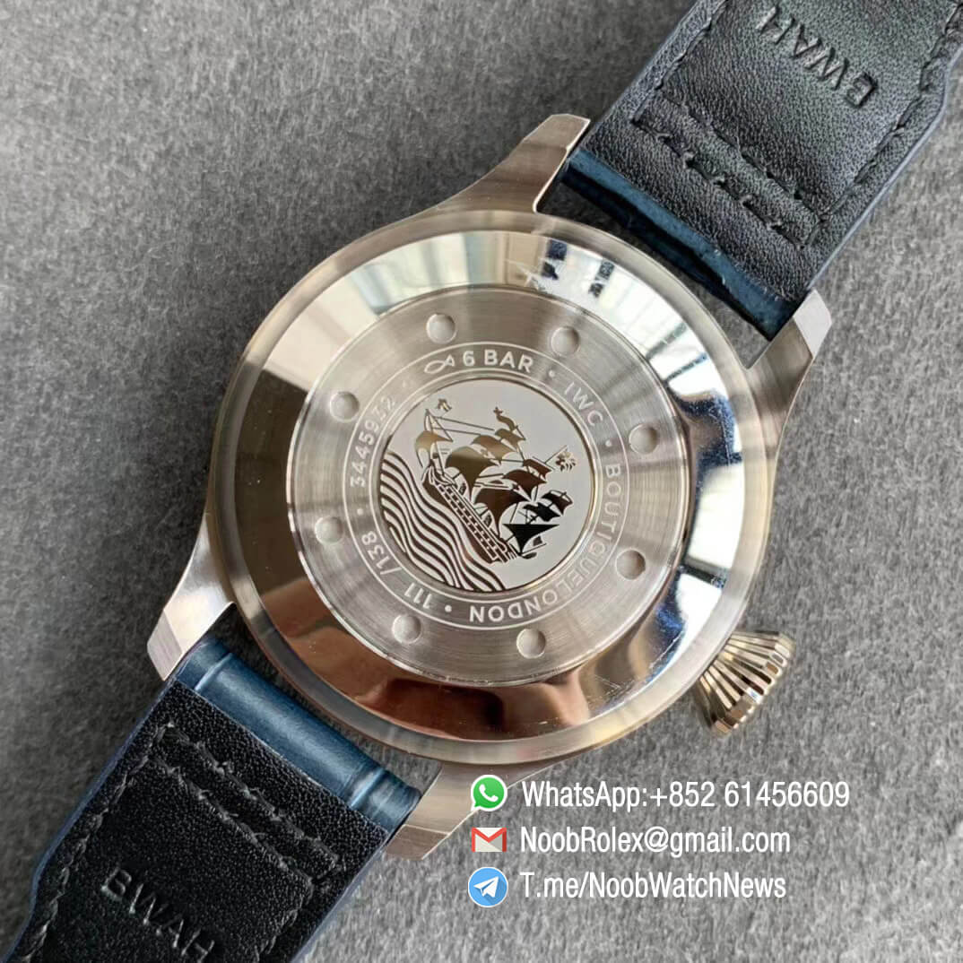 IWC Big Pilot IW501008 Boutique London Limited Edition Steel Case Blue Dial on Blue Leather Strap A52010 ZF High Quality Repwatch 08
