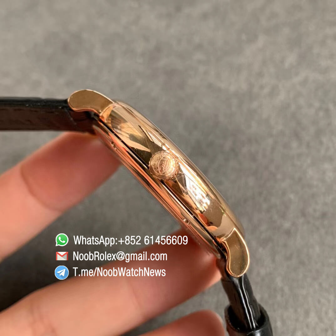 IWC Portofino IW356522 Automatic Rose Gold Case Blue Dial on Black Croco Strap ETA 2892 Automatic Movement FKF Top Fake 05