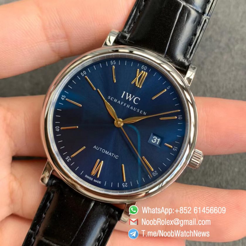 Portofino IW356523 Automatic Stainless Steel Case Blue Dial Gold