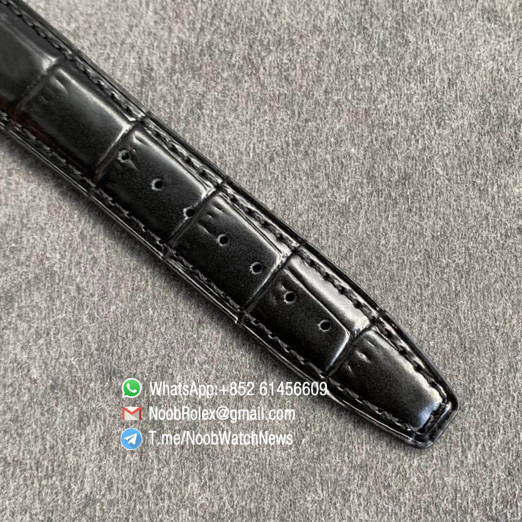 IWC Portofino IW356523 Automatic Stainless Steel Case Blue Dial Gold Markers on Black Croco Strap ETA 2892 Movement FKF Quality Replica 07