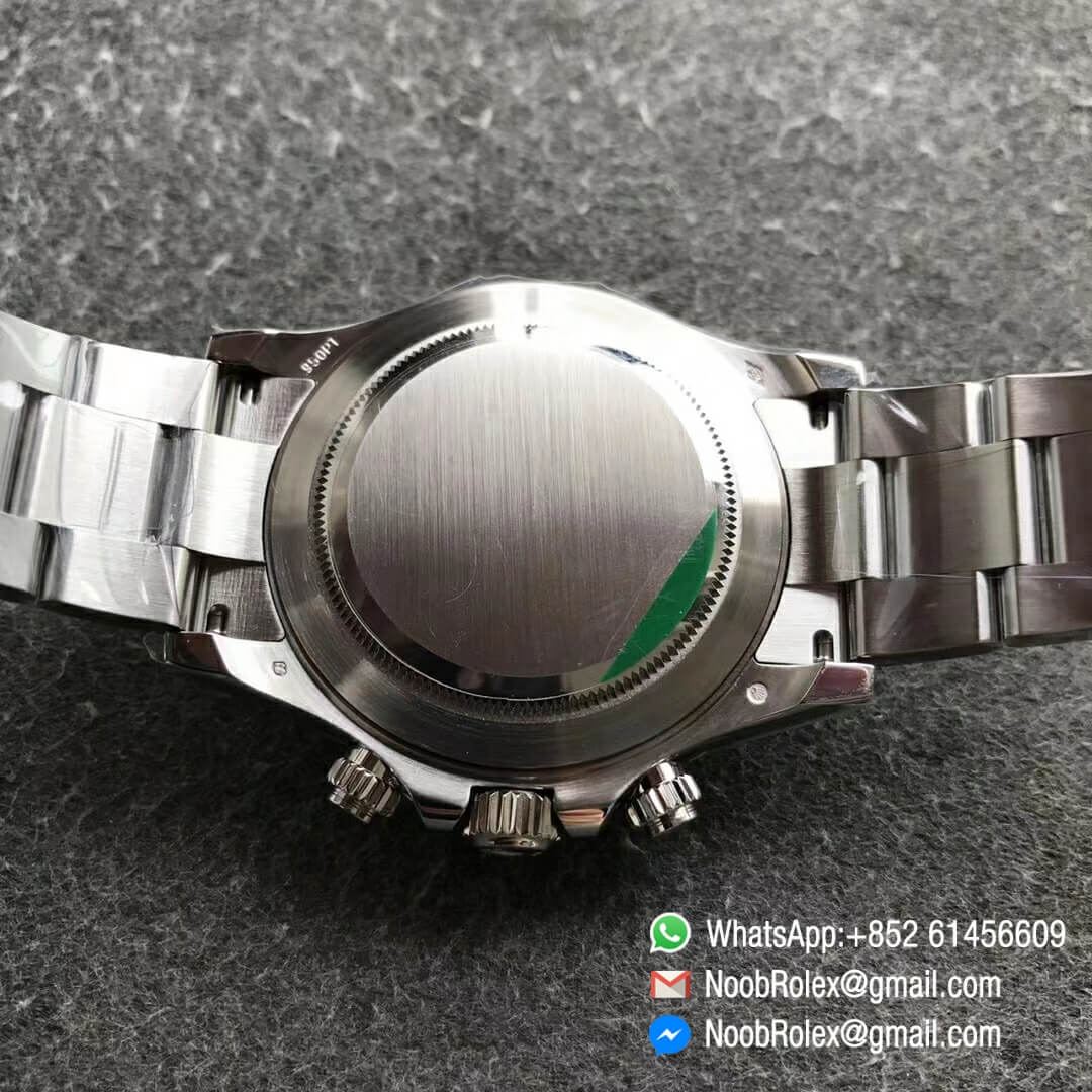 Noob Watches Rolex Daytona 116506 Brown Ceramic Bezel 904L Steel Case and Bracelet Ice Blue Arabic Dial SA4130 V3 Noob Factory Top Clone 07