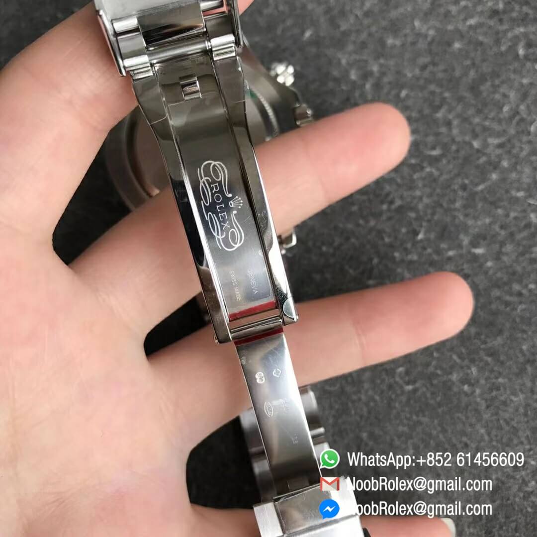 Noob Watches Rolex Daytona 116506 Brown Ceramic Bezel 904L Steel Case and Bracelet Ice Blue Arabic Dial SA4130 V3 Noob Factory Top Clone 08