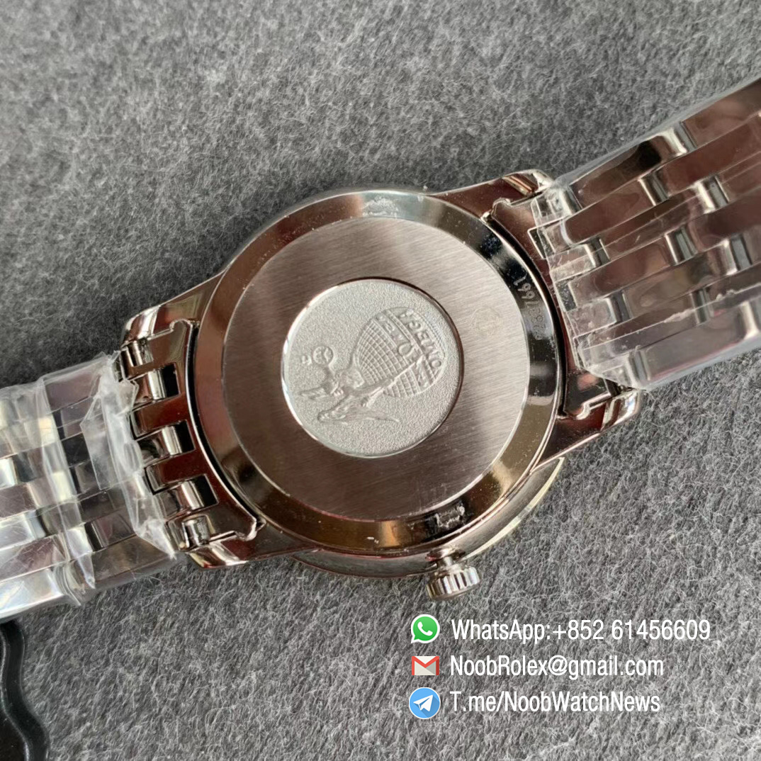 Omega De Ville Prestige 27mm Lady watch Steel Case Bracelet White Dial with Diamonds on Japan Quartz ZF Top Copy 09