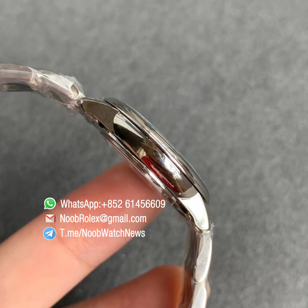 Omega De Ville Prestige 27mm Womens watch Steel Case Bracelet Blue Dial with Roma Diamonds Markers on Japan Quartz ZF Top Replica 05