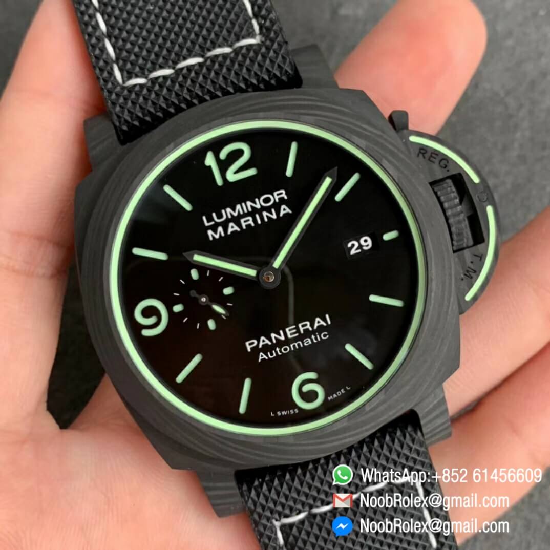 Panerai PAM01118 Luminor Marina Luminous Trilogy on Black Sportech Strap P9010 VSF Best Clone 02
