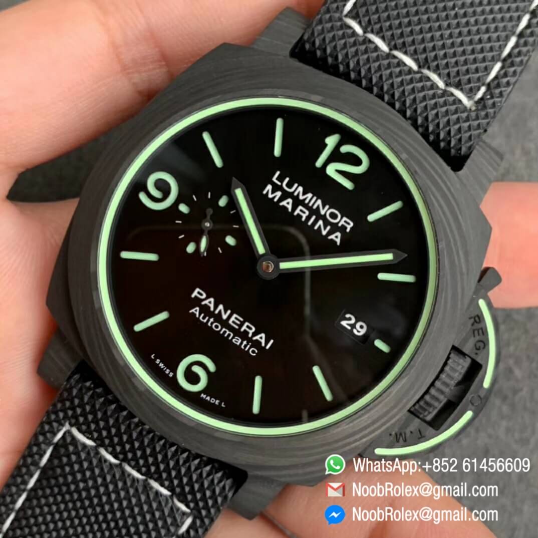 Panerai PAM01118 Luminor Marina Luminous Trilogy on Black Sportech Strap P9010 VSF Best Clone 03