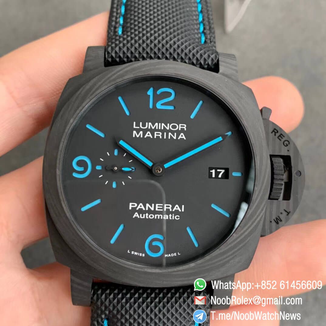 Panerai PAM01661 Carbotech Case Black Dial on Black Kevlar Composite Strap Super Clone P9010 Automatic VSF Top Quality 01