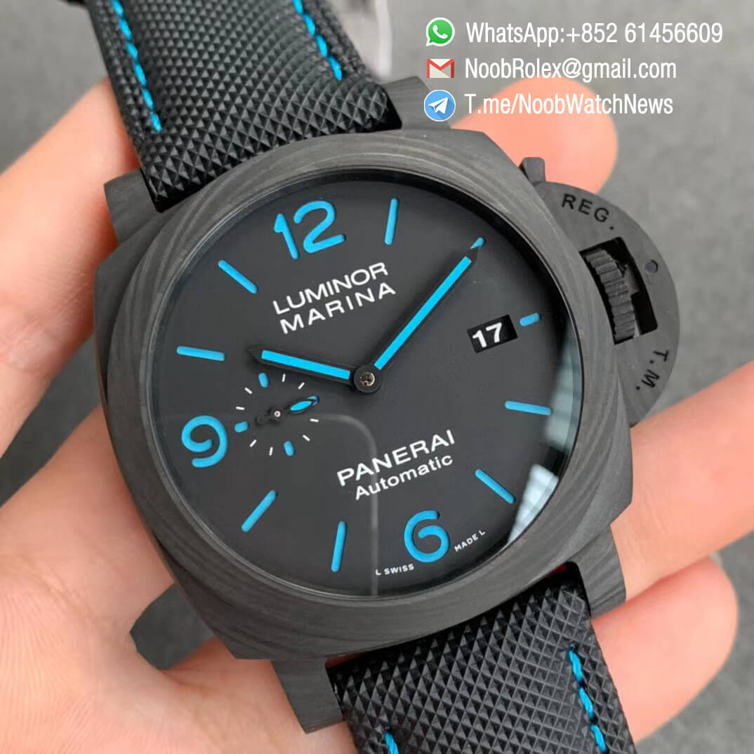 Panerai PAM01661 Carbotech Case Black Dial on Black Kevlar Composite Strap Super Clone P9010 Automatic VSF Top Quality 02