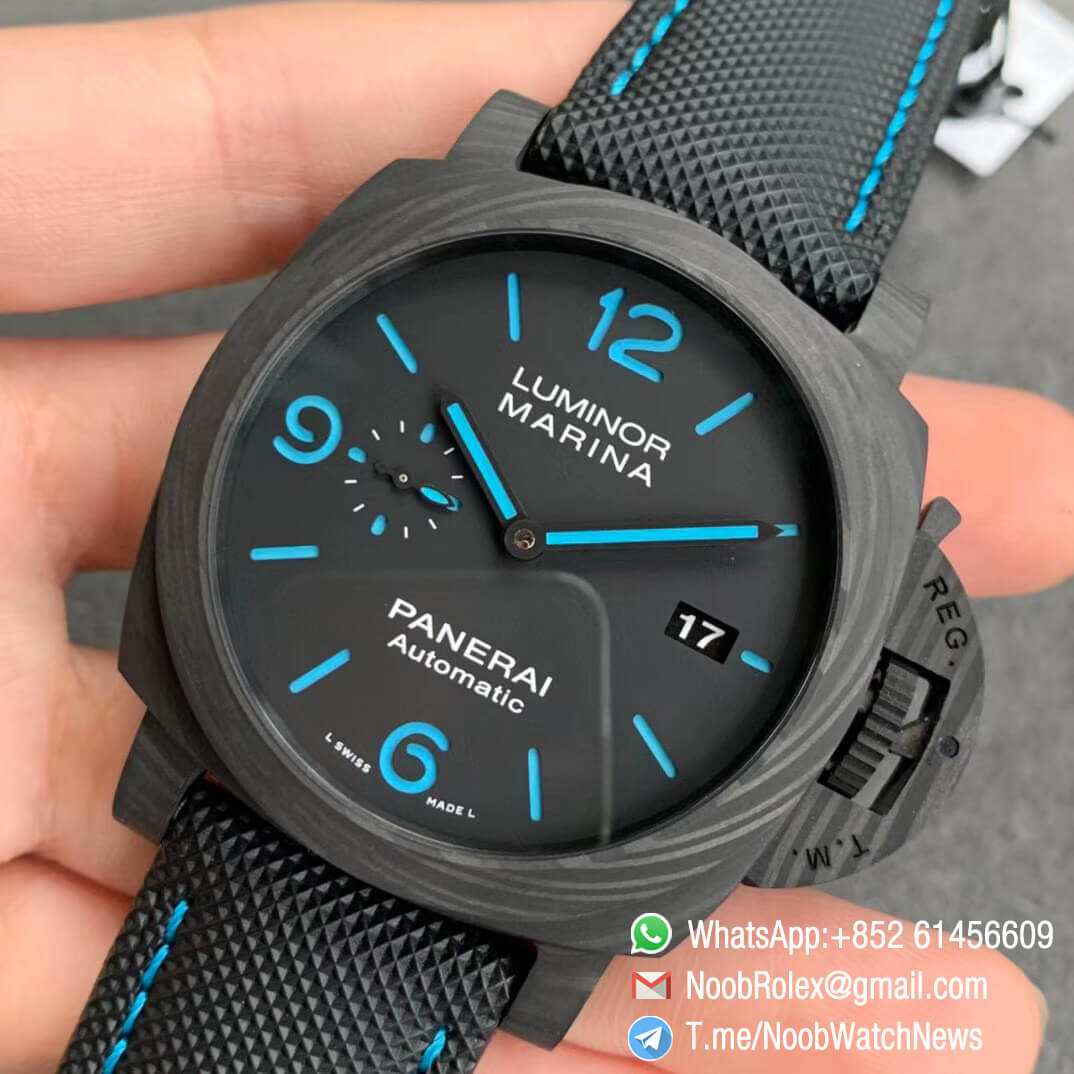 Panerai PAM01661 Carbotech Case Black Dial on Black Kevlar Composite Strap Super Clone P9010 Automatic VSF Top Quality 03