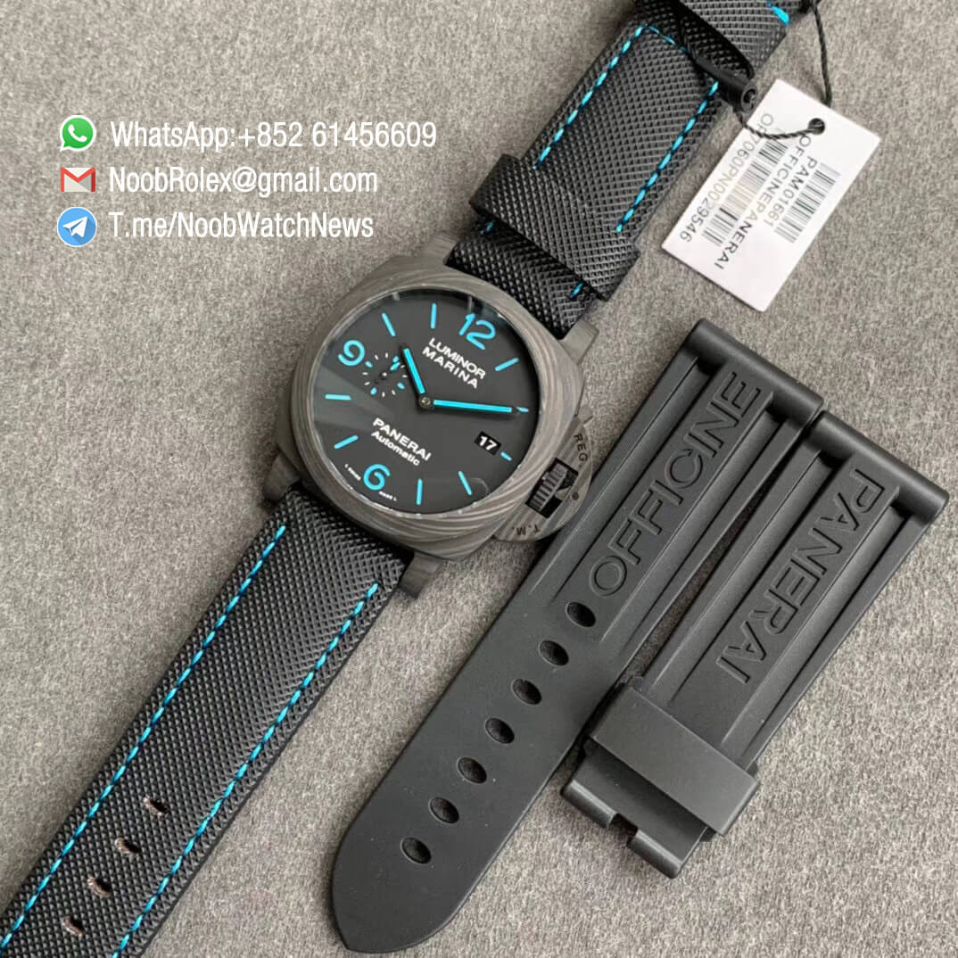 Panerai PAM01661 Carbotech Case Black Dial on Black Kevlar Composite Strap Super Clone P9010 Automatic VSF Top Quality 09