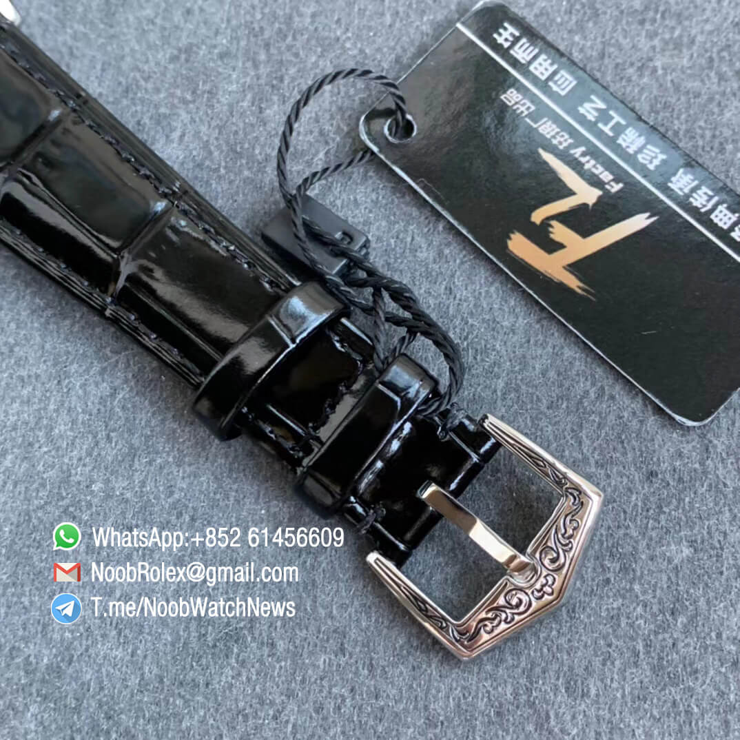 Patek Philippe Calatrava 5088 100P Voluten and Arabesken Dial on Black Leather Strap A240 Micro Rotor Automatic FLF Top Repwatch 06