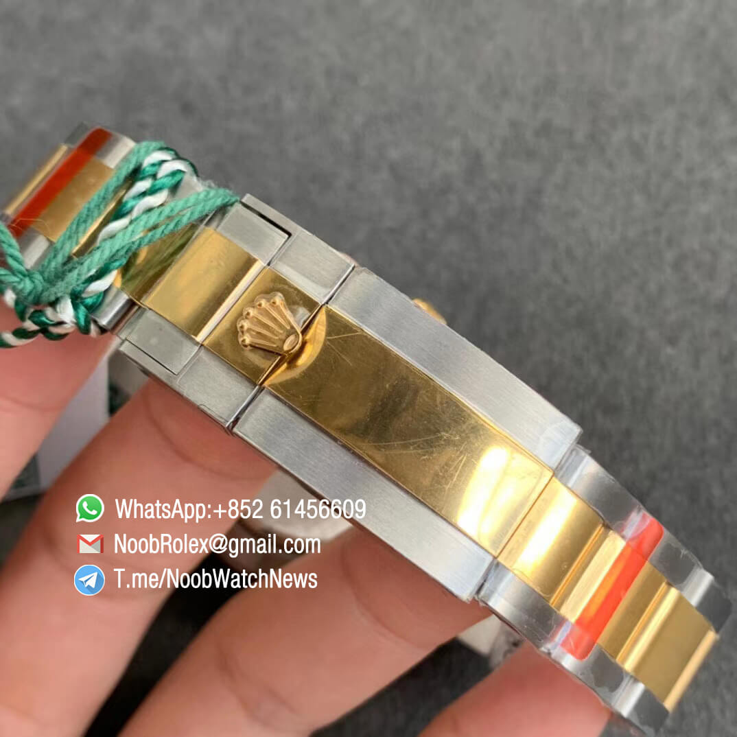 Rolex Daytona 116509 Yellow Gold Bezel MOP Dial Two Tone Steel Yellow Gold Bracelet A7750 Chrono Movement BLF Best Copies 06