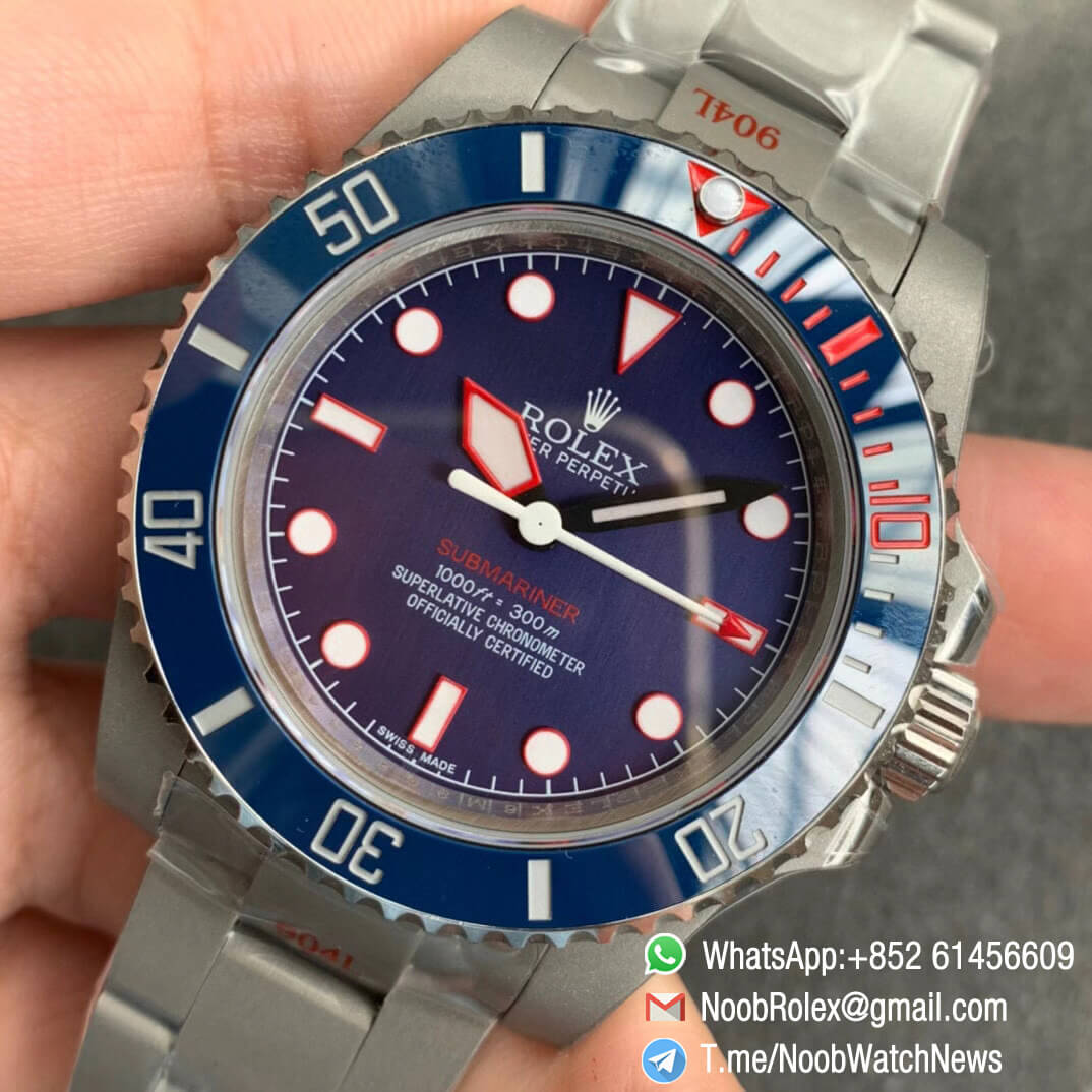 Rolex Submariner The Rough Matt Diver Sandblast Steel Case Blue Dial on Steel Bracelet SA3130 GMF Best Clone Reprolex 03