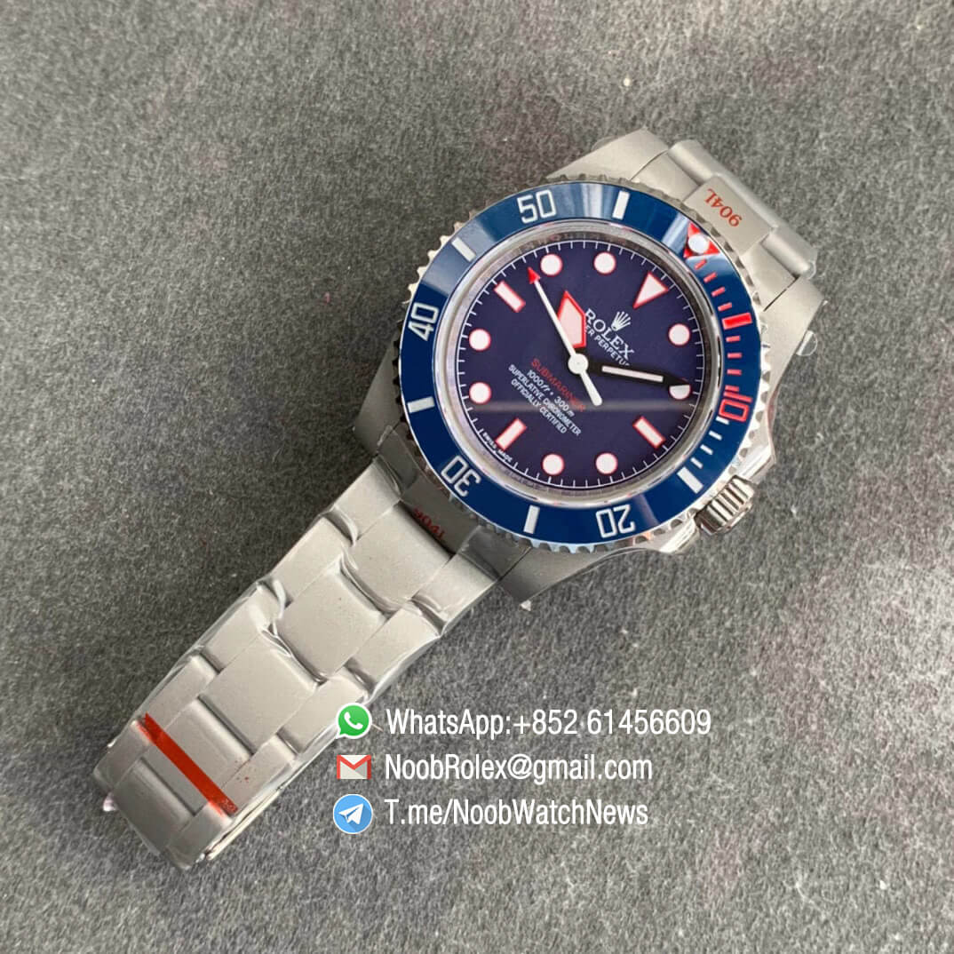 Rolex Submariner The Rough Matt Diver Sandblast Steel Case Blue Dial on Steel Bracelet SA3130 GMF Best Clone Reprolex 09