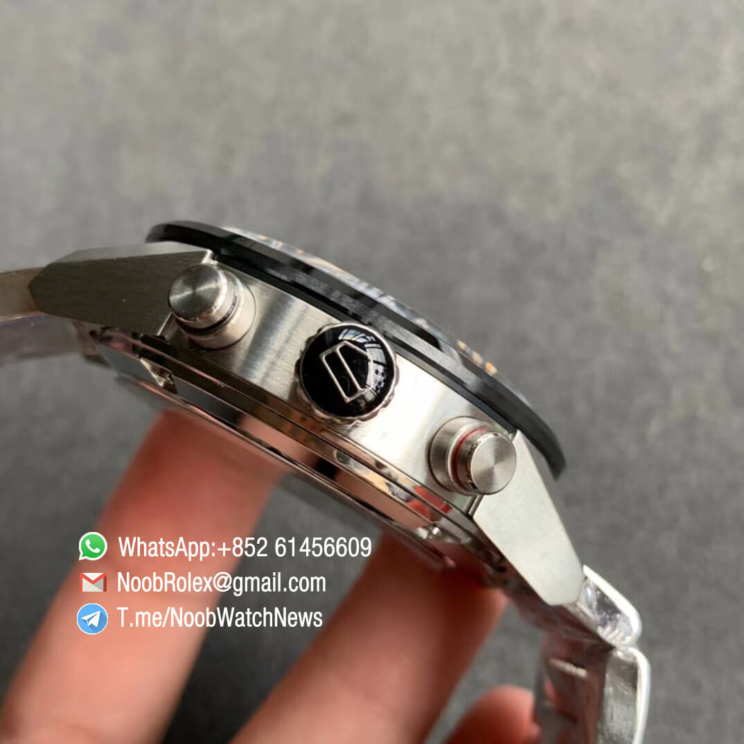 Tag Heuer Carrera Heuer 01 Automatic Chrono 43mm Steel Case Bracelet Skeleton Dial Red Hand A1887 XF Best Quality Clone Watch 04