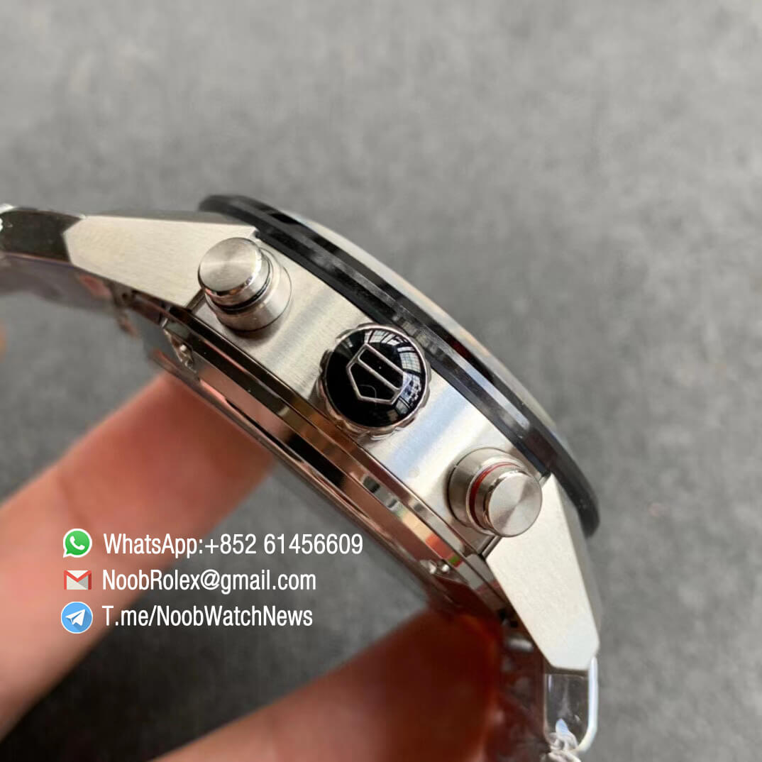 Tag Heuer Carrera Heuer 01 Automatic Chronograph Steel Case Grey Dial on Steel Bracelet A1887 XF Top Quality Replica 04