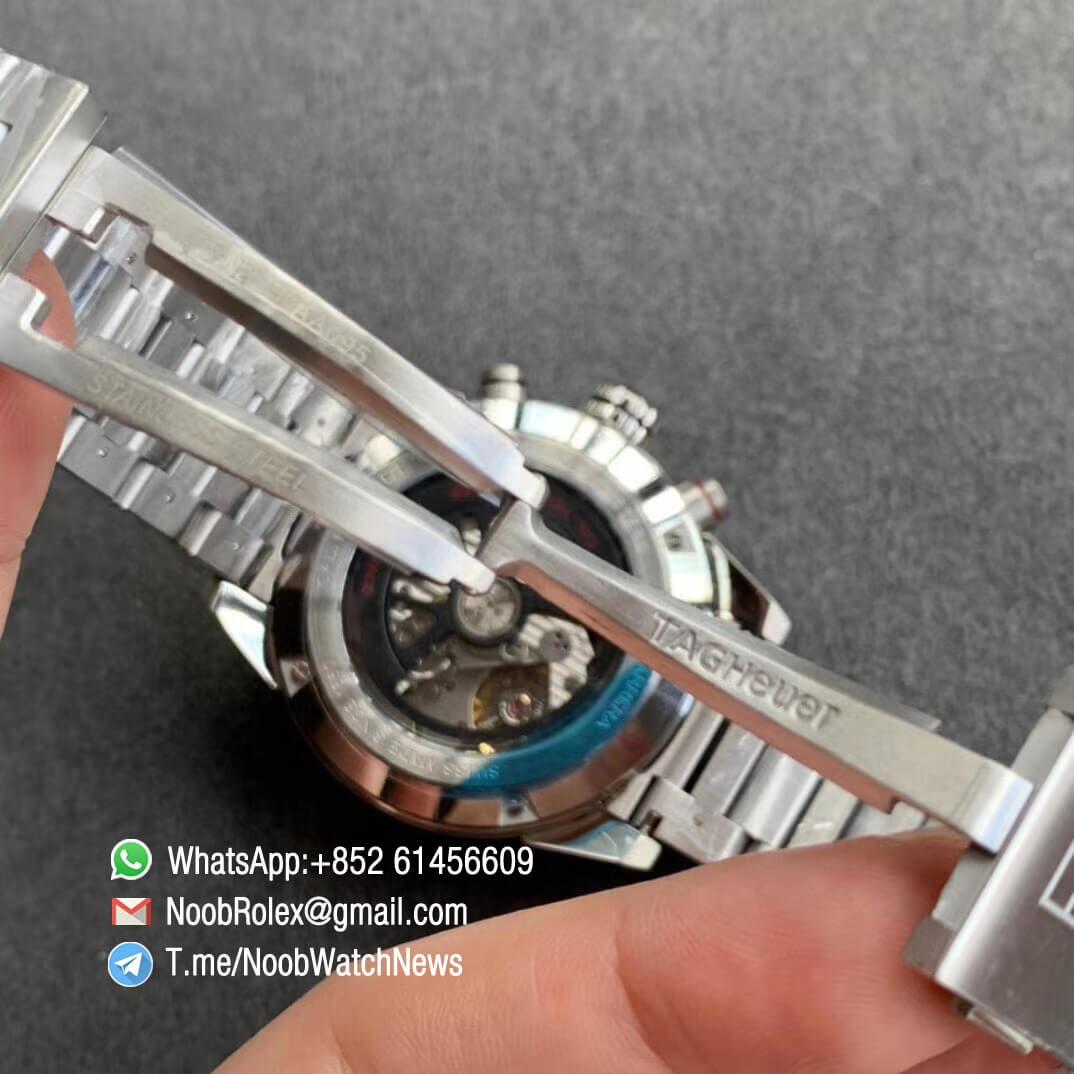 Tag Heuer Carrera Heuer 01 Automatic Chronograph Steel Case Grey Dial on Steel Bracelet A1887 XF Top Quality Replica 07