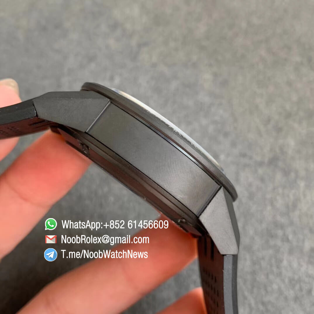 Tag Heuer Carrera Heuer 01 Chrono 43mm Ceramic Case Skeleton Dial on Black Rubber Strap A1887 XF Top Quality Replica Swiss Watch 05