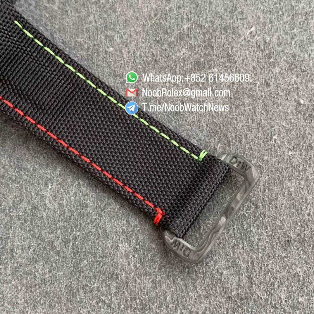 DIW Carbon Daytona Motley Flower Smiling Dial on Black Nylon Strap A4130 WWF Top Qualtiy Copy Diw Rolex Watch 06