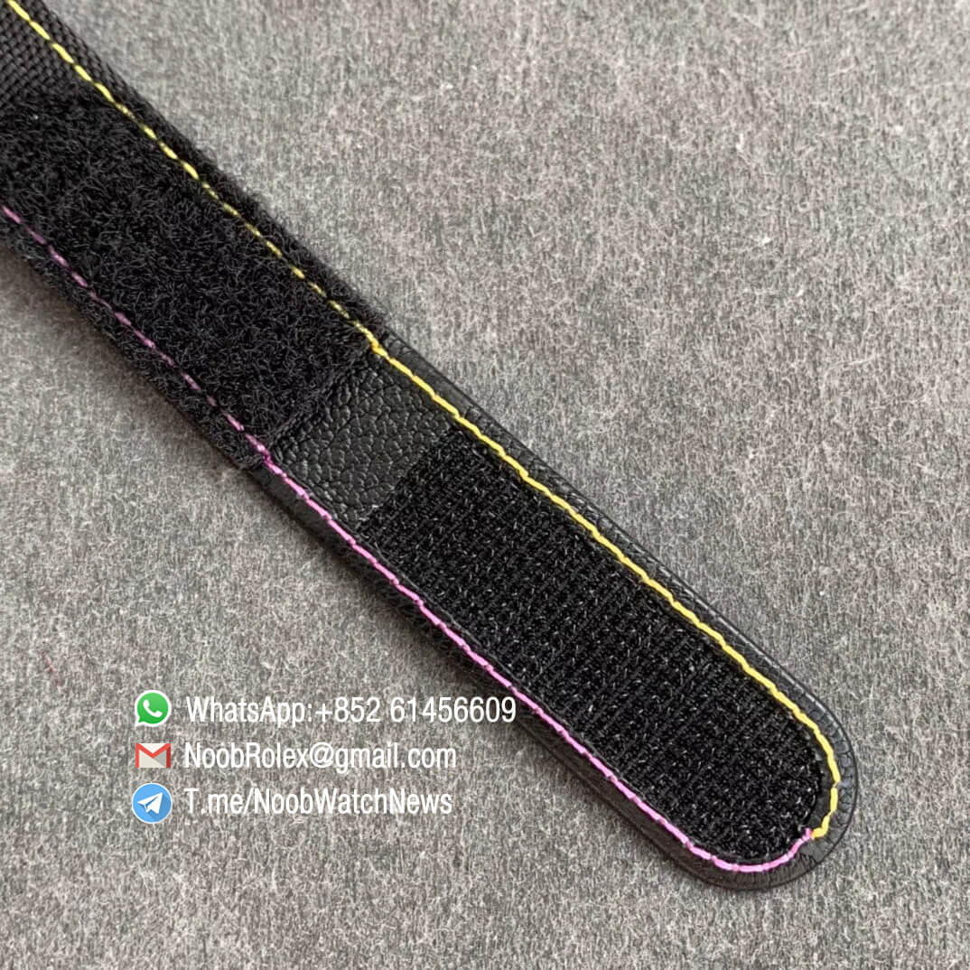 DIW Carbon Daytona Motley Flower Smiling Dial on Black Nylon Strap A4130 WWF Top Qualtiy Copy Diw Rolex Watch 07