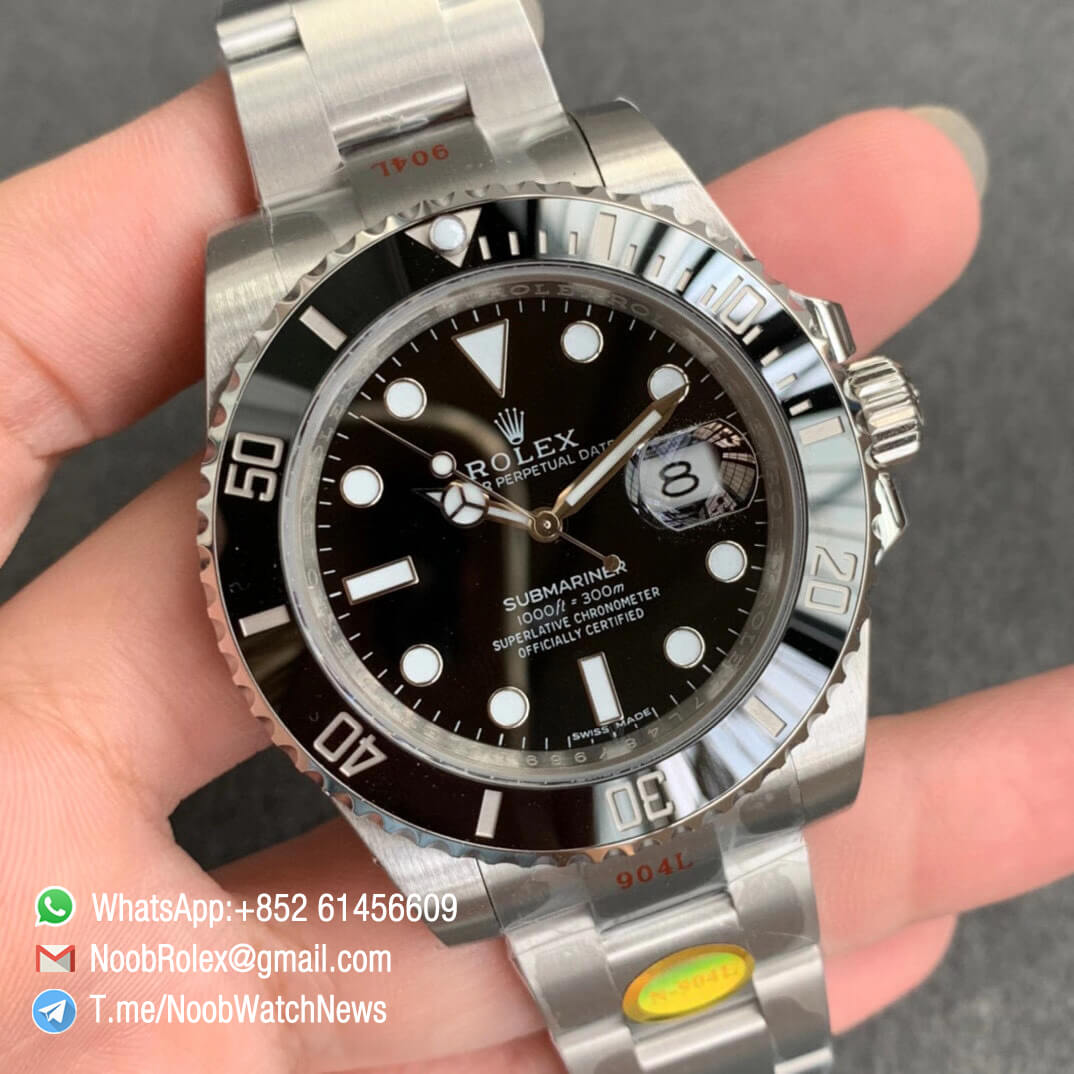 Noob Watches Noob V11 Rolex Submariner 116610LN Black Ceramic Bezel Black Dial 904L Stainless Steel Case and Bracelet SA3135 02
