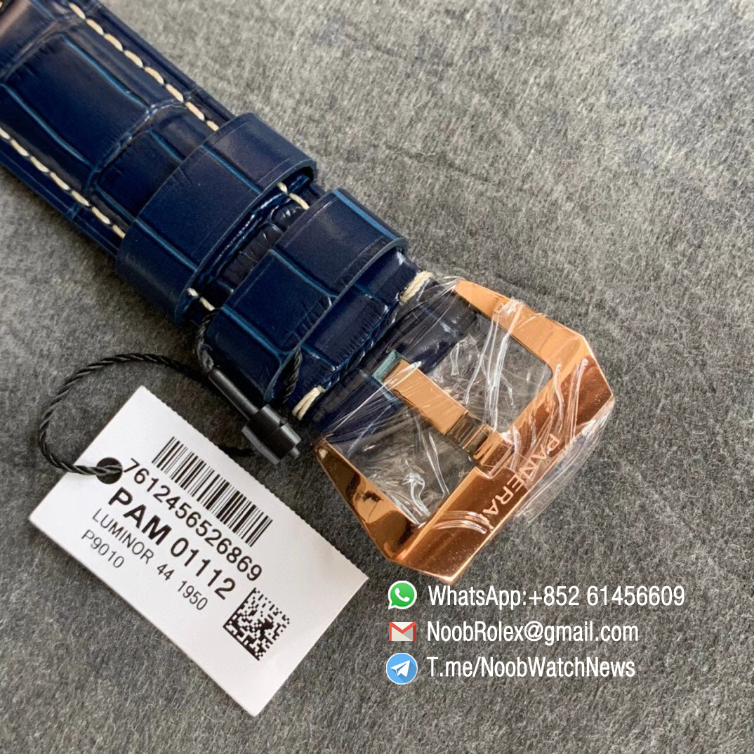 Panerai Automatic Luminor Marina PAM 01112 Rose Gold Case 44mm P9010 VS Factory Goldtech Replica Swiss Made 06