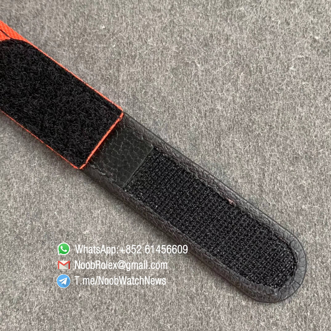 Replica DIW Carbon Daytona Orange Dial Black Sub Dial on Orange Nylon Strap A4130 WWF Best Copies Diw Rolex Watch 07