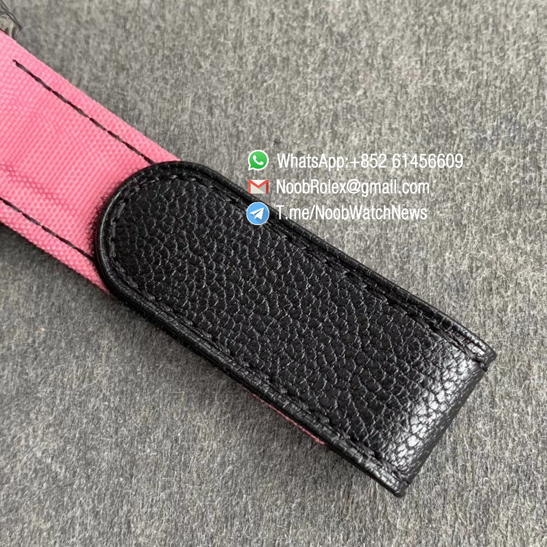 Replica DIW Daytona Colorful Flower Dial on Pink Nylon Strap A4130 WWF Best Duplicate Diw Rolex Watch 06