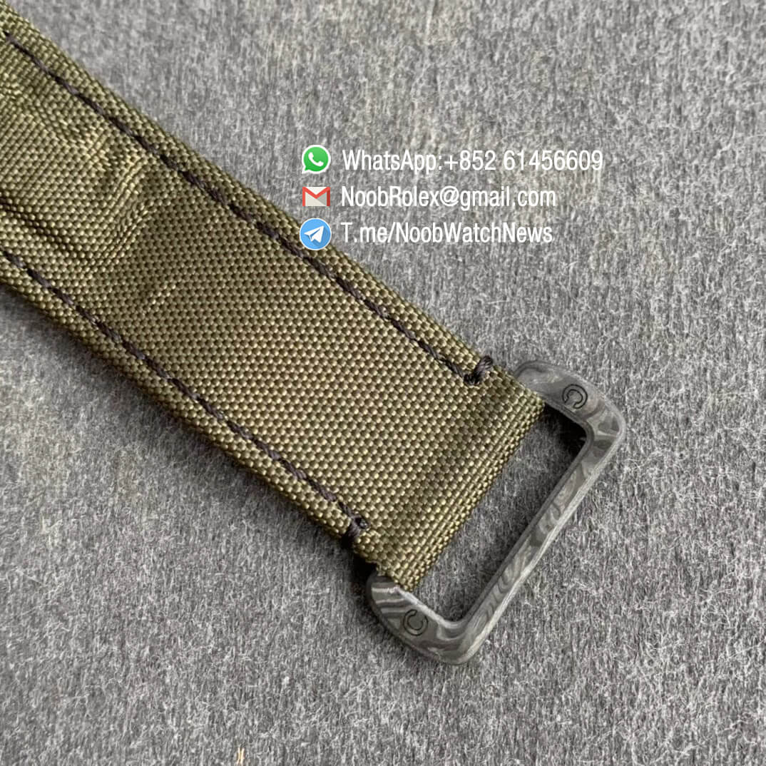 Replica DIW Daytona Motley 2 Green Yellow Red Three colors motley Dial on Dark Green Nylon Strap A4130 WWF Best Copies Diw Rolex Watch 07