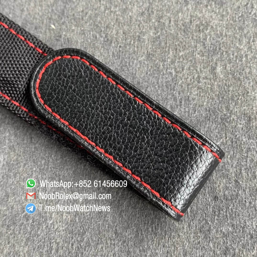 Replica DIW Daytona Navigation Carbon Case Black Dial with The Age of Exploration Sign on Black Nylon Strap A4130 WWF Best Copies Diw Rolexes 06