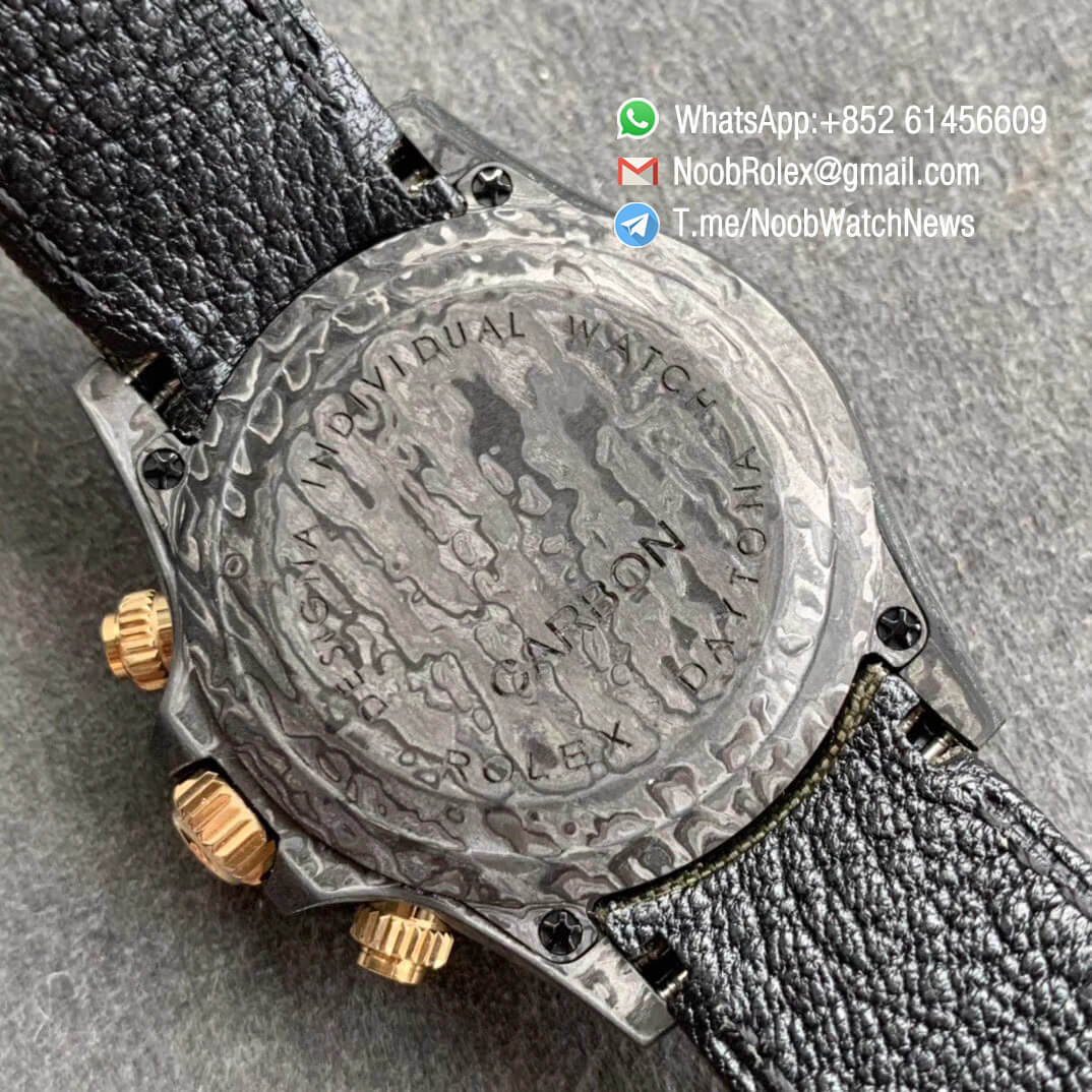 Rolex Daytona DIW Carbon Carbon Camouflage Dial on Dark Green Nylon Strap A4130 WWF Top Qualtiy Replica Watch 08