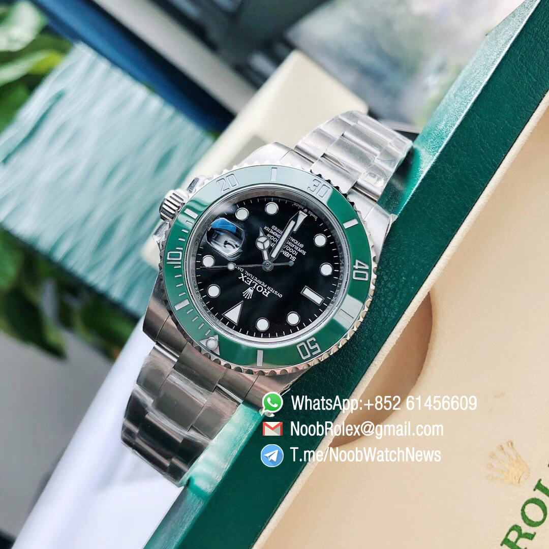 Rolex Submariner Date New Model 2020 126610LV 41MM Green Ceramic Bezel Black Dial with Crown Logo 6 oclock position 904L Oyster Bracelet ETA 2836 07
