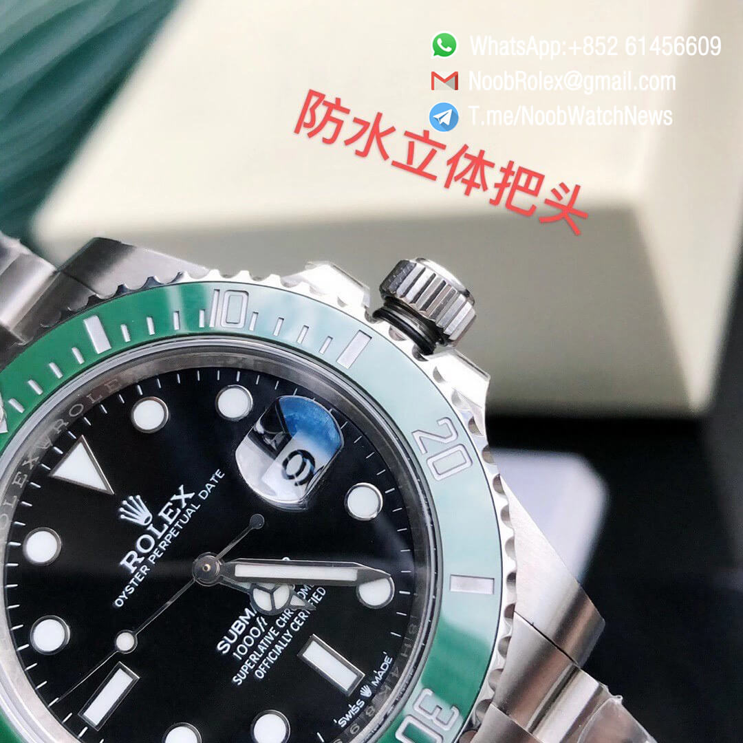 Rolex Submariner Date New Model 2020 126610LV 41MM Green Ceramic Bezel Black Dial with Crown Logo 6 oclock position 904L Oyster Bracelet ETA 2836 11