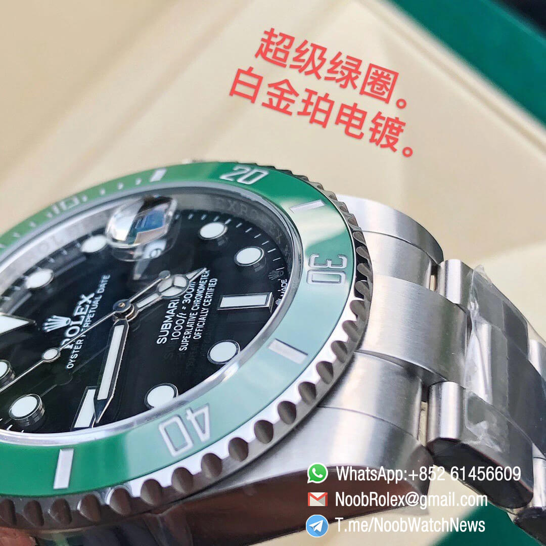 Rolex Submariner Date New Model 2020 126610LV 41MM Green Ceramic Bezel Black Dial with Crown Logo 6 oclock position 904L Oyster Bracelet ETA 2836 13