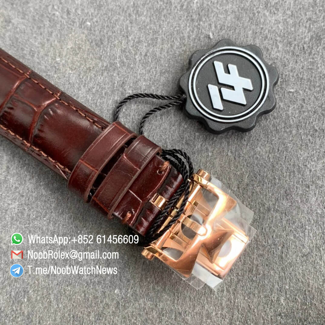 Vacheron Constantin Fiftysix Rose Gold Case 40mm Brown Dial on Brown Leather Strap A1326 ZF Top Clone Replica Watches 06