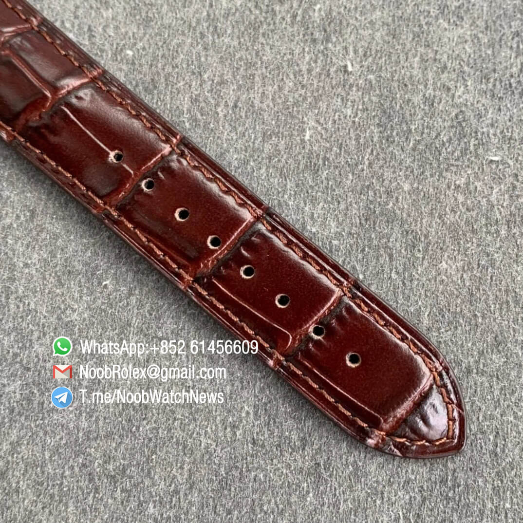 Vacheron Constantin Fiftysix Rose Gold Case 40mm Brown Dial on Brown Leather Strap A1326 ZF Top Clone Replica Watches 07