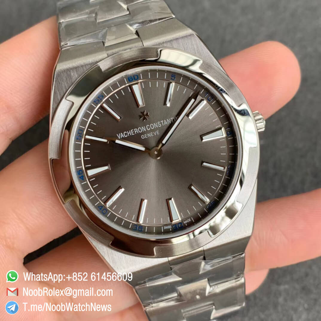 Vacheron Constantin Overseas Ultra Thin 2000V Grey Dial Superlume on Steel Case Bracelet A1120 XF Factory Top Quality 02