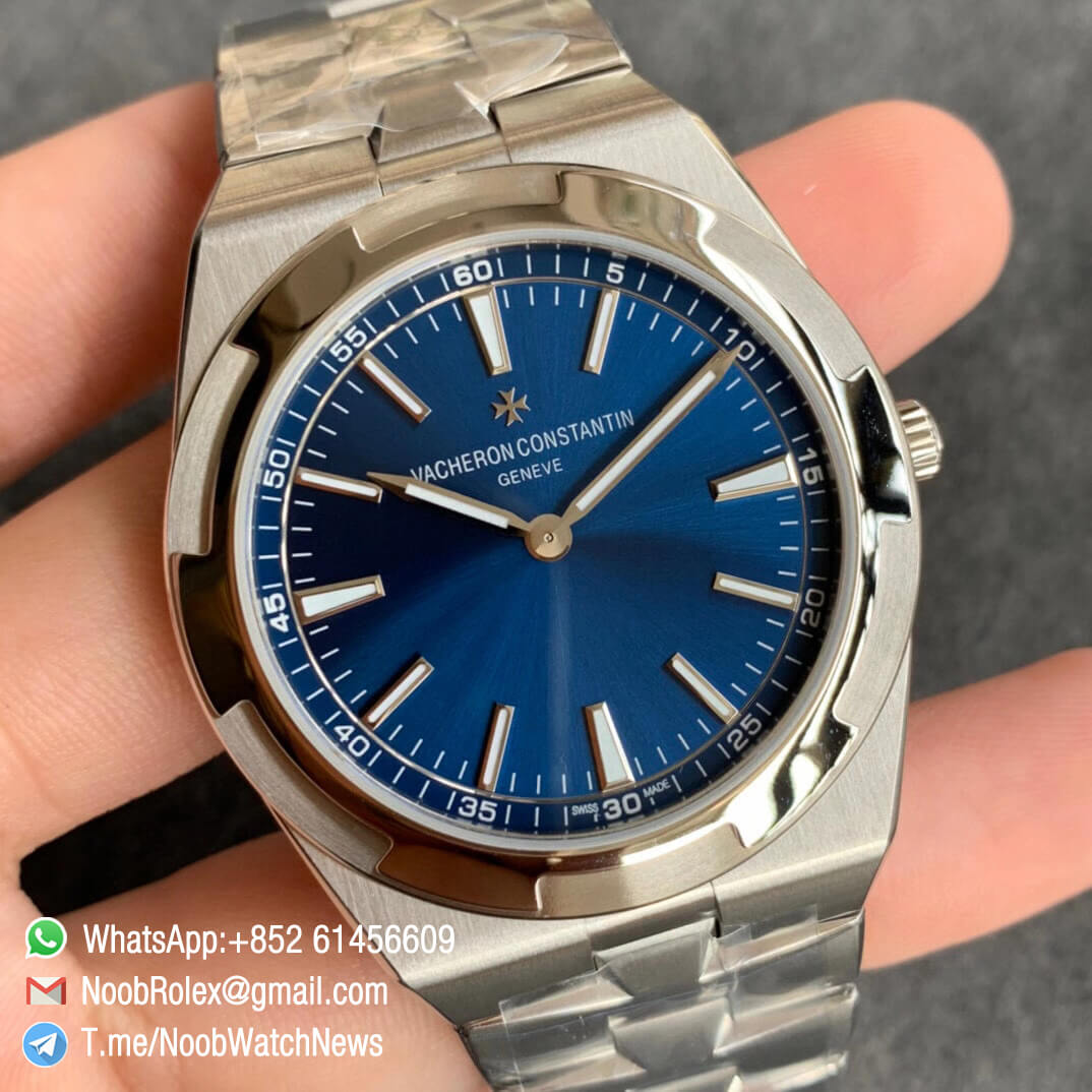 Vancheron Constantin Overseas Ultra Thin 2000V Steel Case Bracelet Blue Dial Clone 1120 Movement XF Top Replica Watch 02