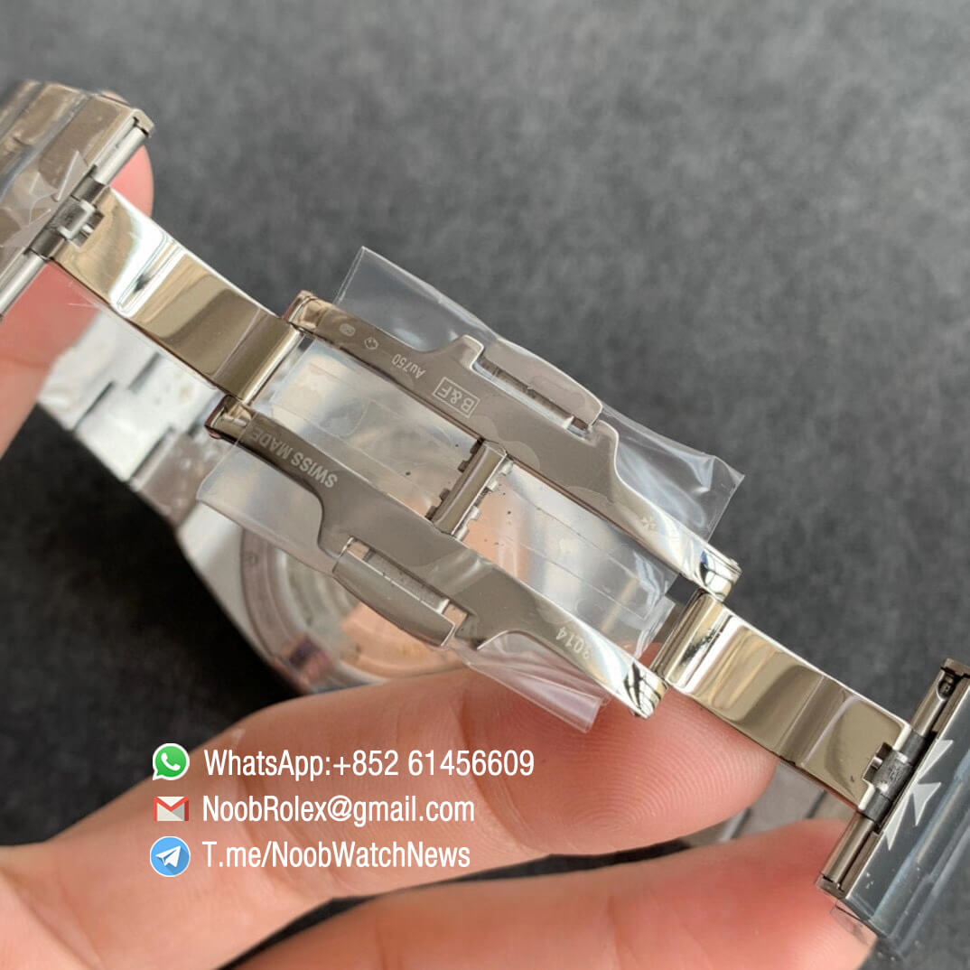 Vancheron Constantin Overseas Ultra Thin 2000V Steel Case Bracelet Blue Dial Clone 1120 Movement XF Top Replica Watch 07