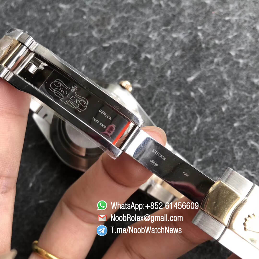 Noob Watch Time GMF Superclone DateJust 126333 41mm White MOP Dial with Diamonds 18K Yellow Gold Bezel Oystersteel and 18K Yellow Gold Bracelet SA3235 07