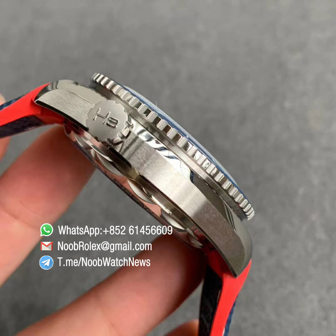 Omega Seamaster Planet Ocean 2021 Americas Cup Steel Case White Dial on Blue Nylon Strap A8900 Super Clone VSF Best Edition 05