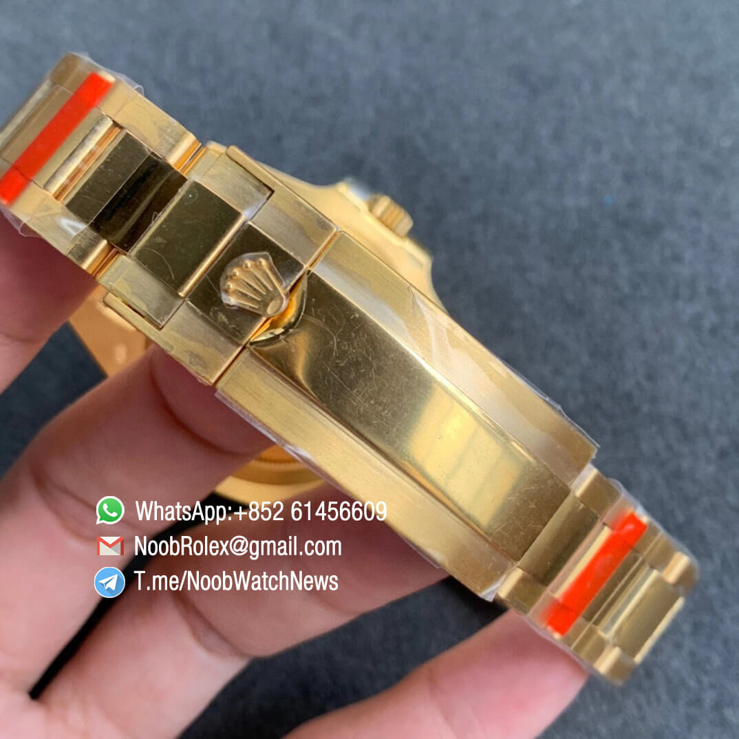 Rolex Submariner Date 116613LB Blue Dial Full 18K Yellow Gold Wrapped Case Bracelet A2836 ROF Top Replica Rolexes 06
