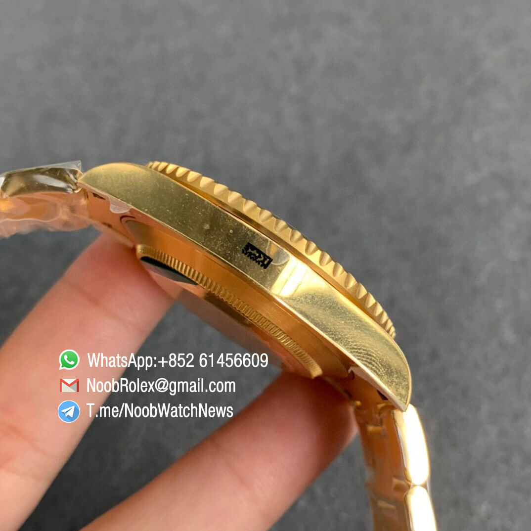 Rolex Submariner Date 116618LV 18K Yellow Gold Wrapped Case Bracelet A2836 ROF Top Clone Rolexes 05