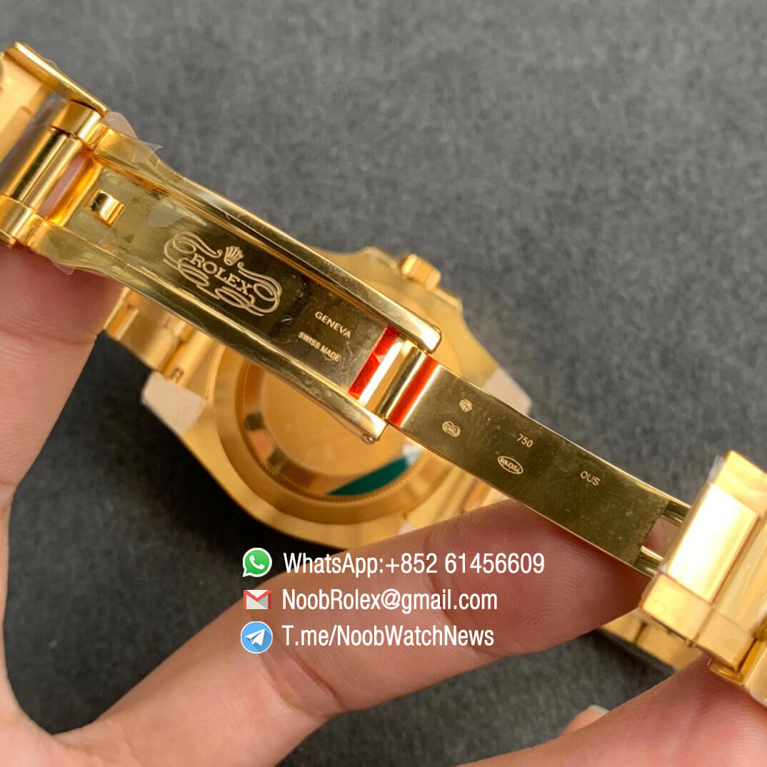 Rolex Submariner Date 116618LV 18K Yellow Gold Wrapped Case Bracelet A2836 ROF Top Clone Rolexes 07