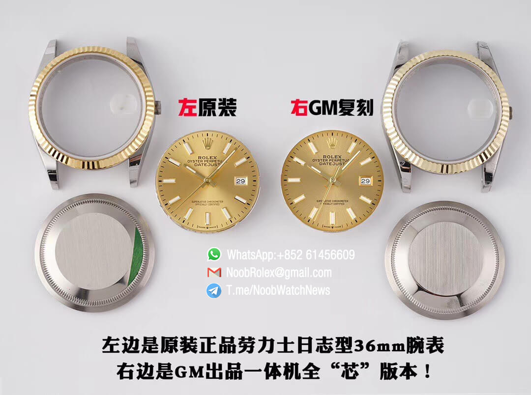 Superclone Datejust 36 Two Tone 14K Yellow Gold Wrapped White Dial with Stick Markers SA3235 Movement Jubilee Bracelet GMF High Quality 11