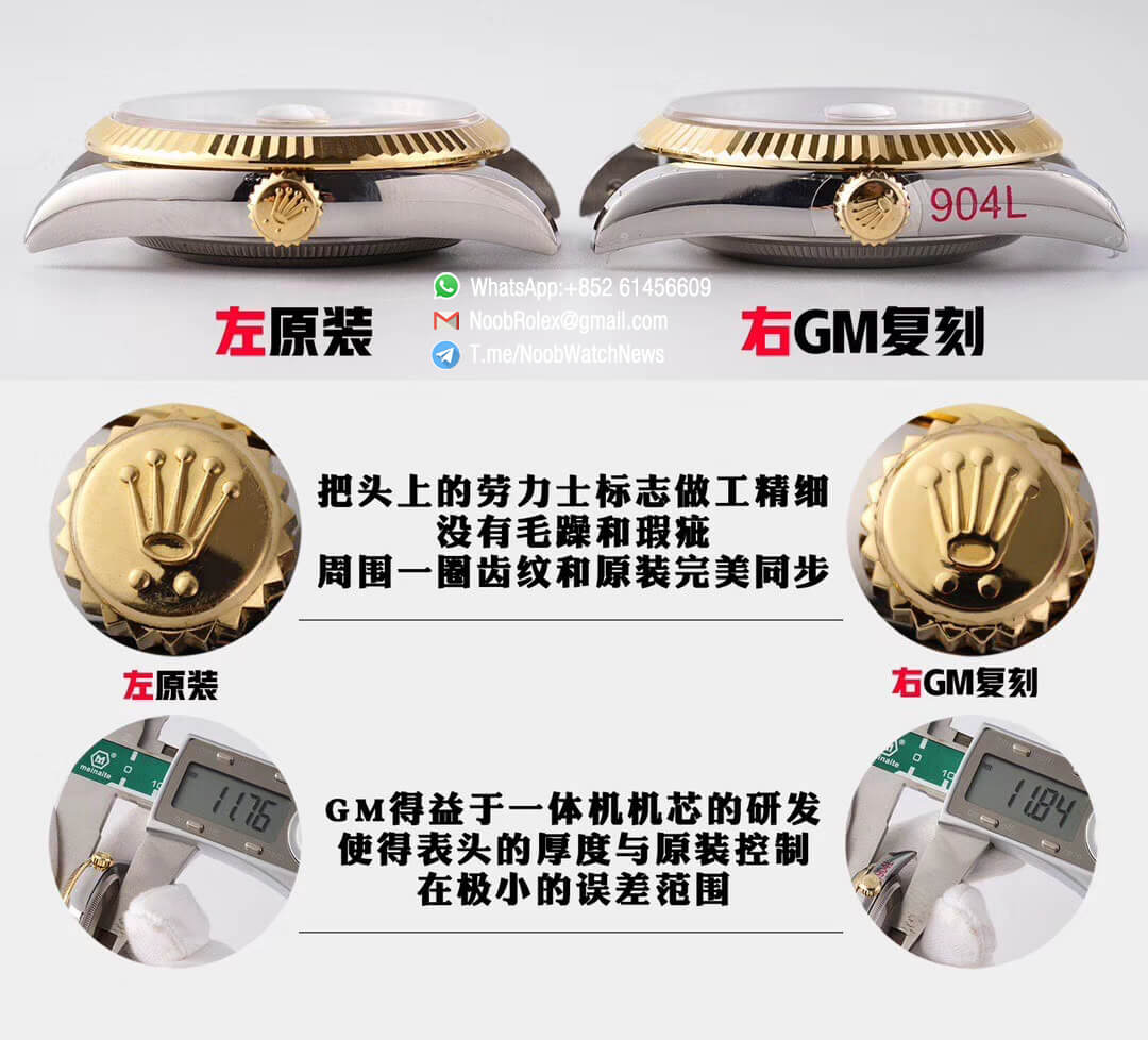 Superclone Datejust 36 Two Tone 14K Yellow Gold Wrapped White Dial with Stick Markers SA3235 Movement Jubilee Bracelet GMF High Quality 15