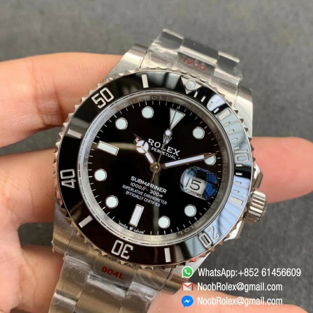 Green Factory 2020 New Submariner 126610LN 41mm Black Dial with Crown Logo at 6 Oclock Black Ceramic Bezel 904L Steel Case A2824 03