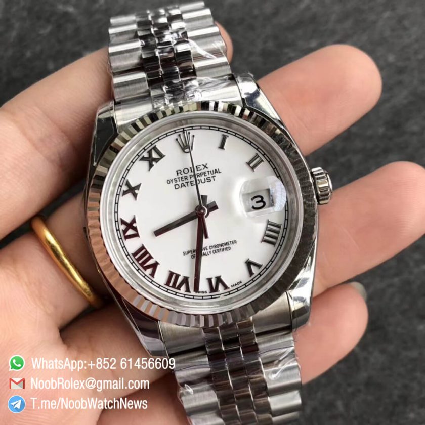 Noob Watch Time ARF DateJust 126234 36mm Oystersteel Case White Dial