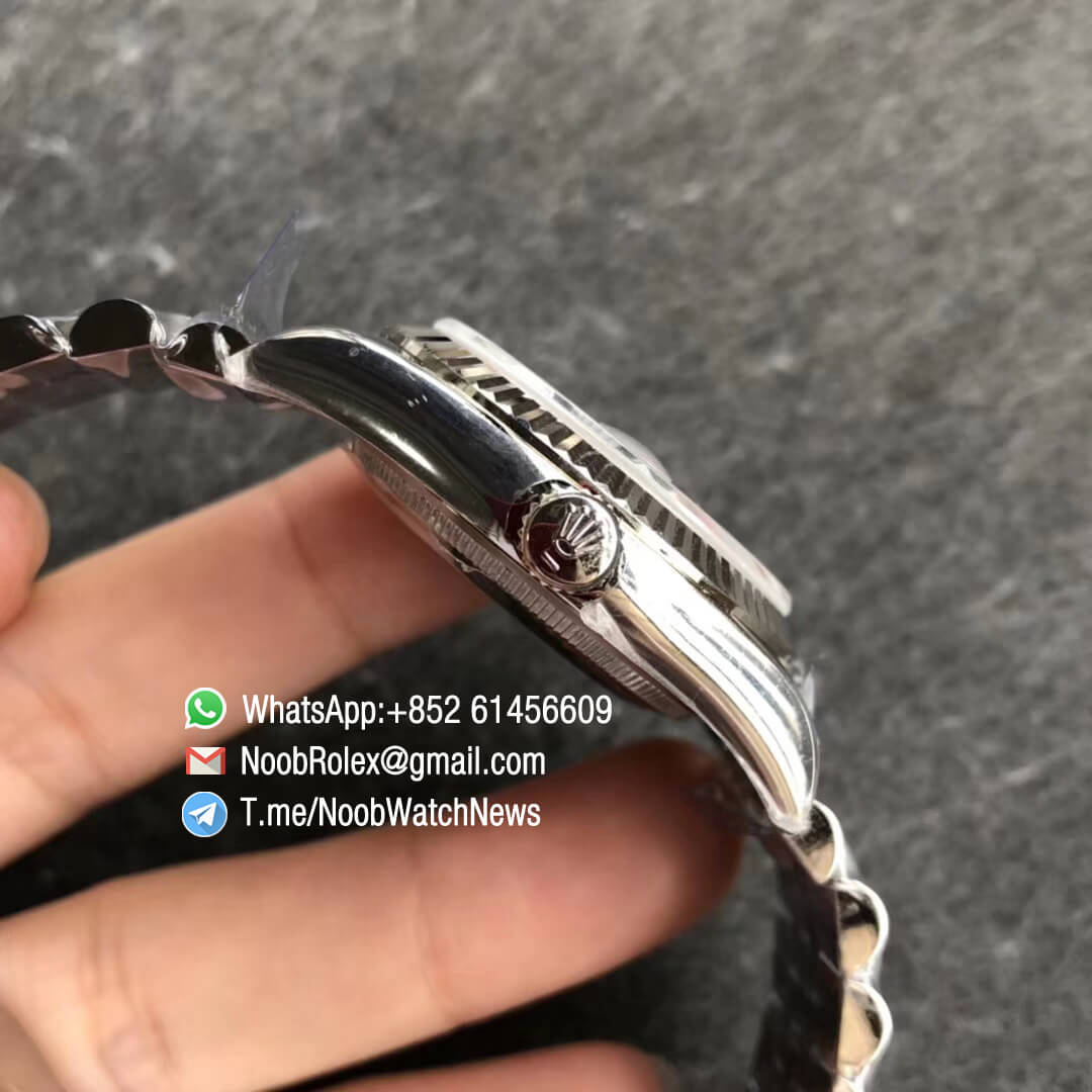 Noob Rolex Time ARF DateJust 126234 36mm Oystersteel Case White Dial with Roman Indexes Fluted Bezel Jubilee Bracelet SA3135 Best Quality 04